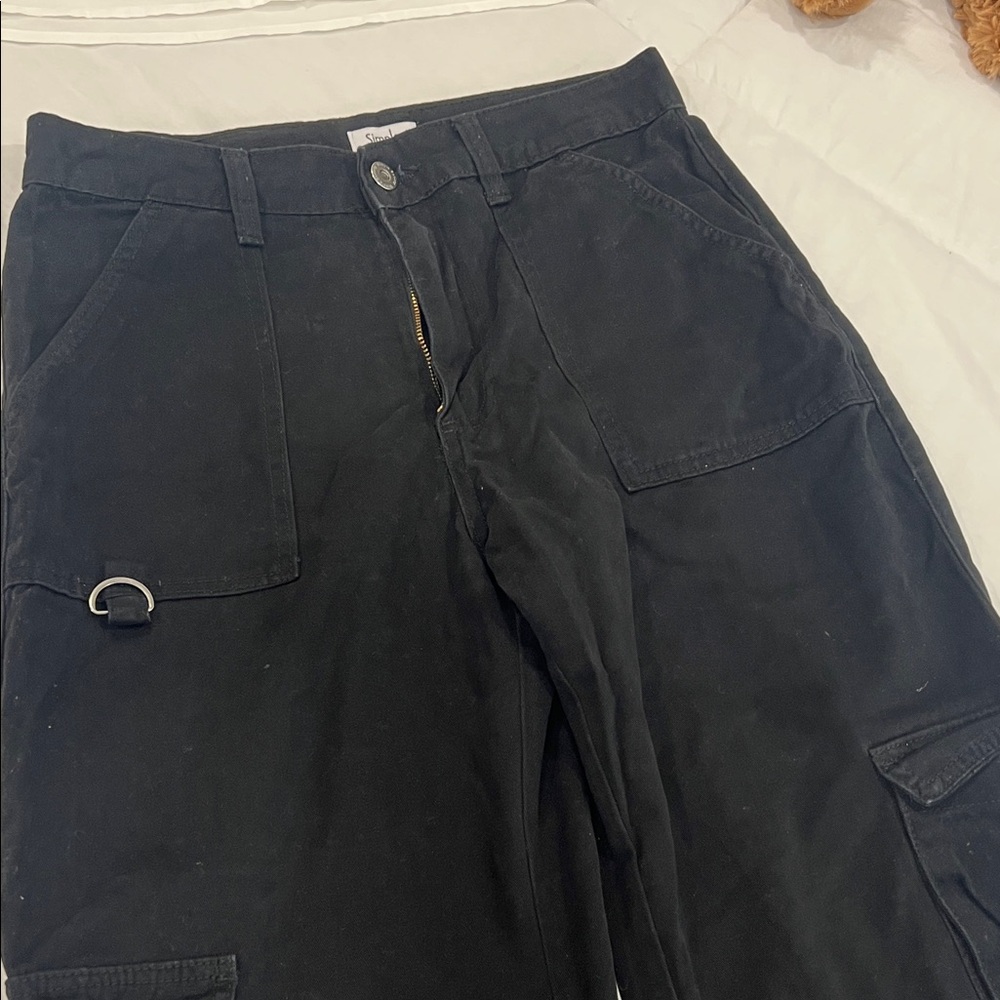 Black Cargo Pants - Picture 5 of 14